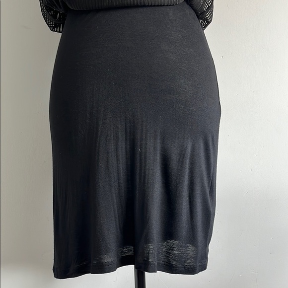 Ichi Black Sheer Pleated Layered Dress With Removable Slip Dress - Picture 4 of 5